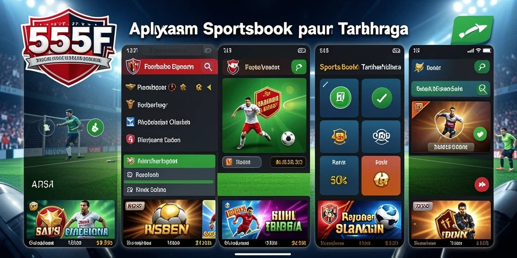 Tampilan menarik dari gameplay aplikasi Sportsbook 555F.