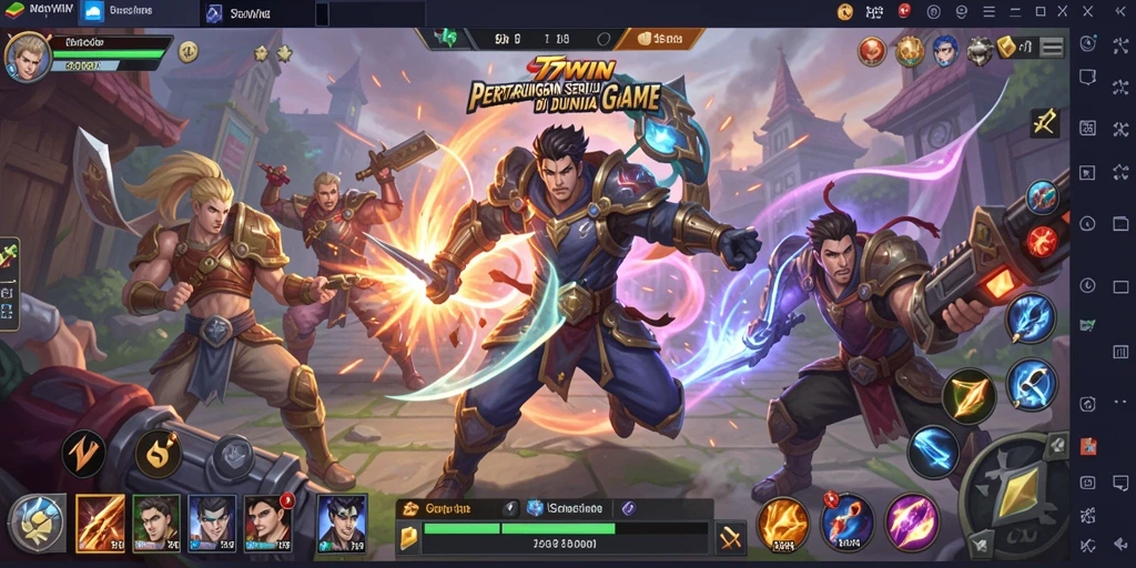Gameplay menegangkan saat pertarungan di 77WIN.