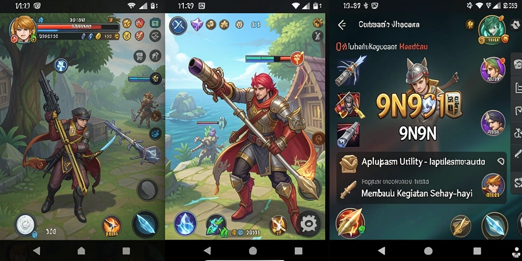 Screenshot utama menunjukkan tampilan antarmuka <strong>9N9N</strong> yang ramah pengguna.