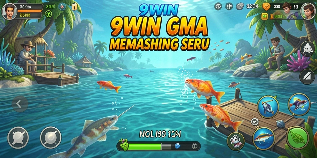 Screenshot gameplay 9WIN menampilkan aksi memancing yang mendebarkan.