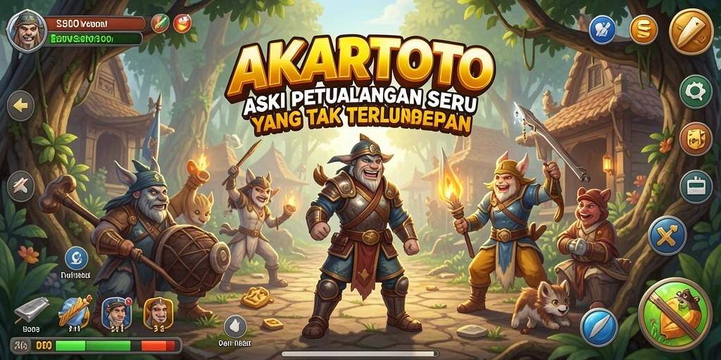 Tampilan gameplay AKARTOTO yang mendebarkan dan penuh aksi.
