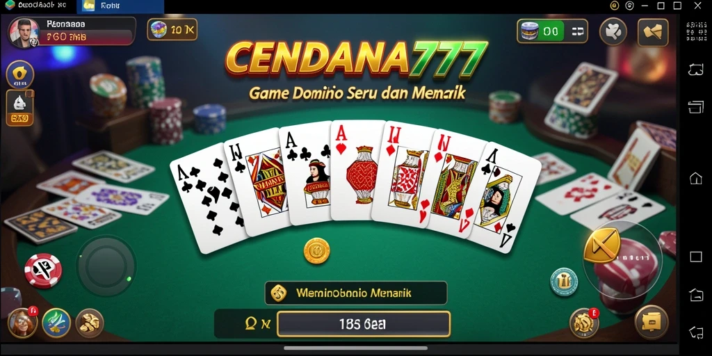 Tampilan permainan domino yang seru di CENDANA777.