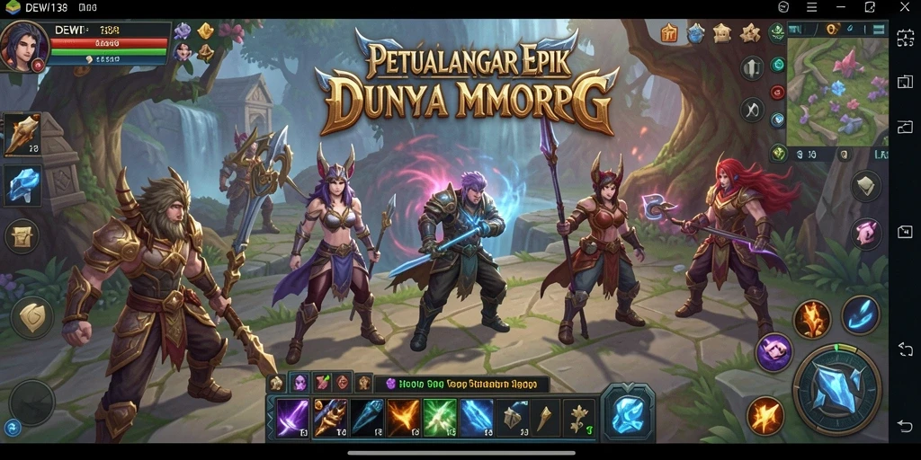 Tangkapan layar <strong>DEWI138</strong> yang menunjukkan aksi seru dalam dunia MMORPG.