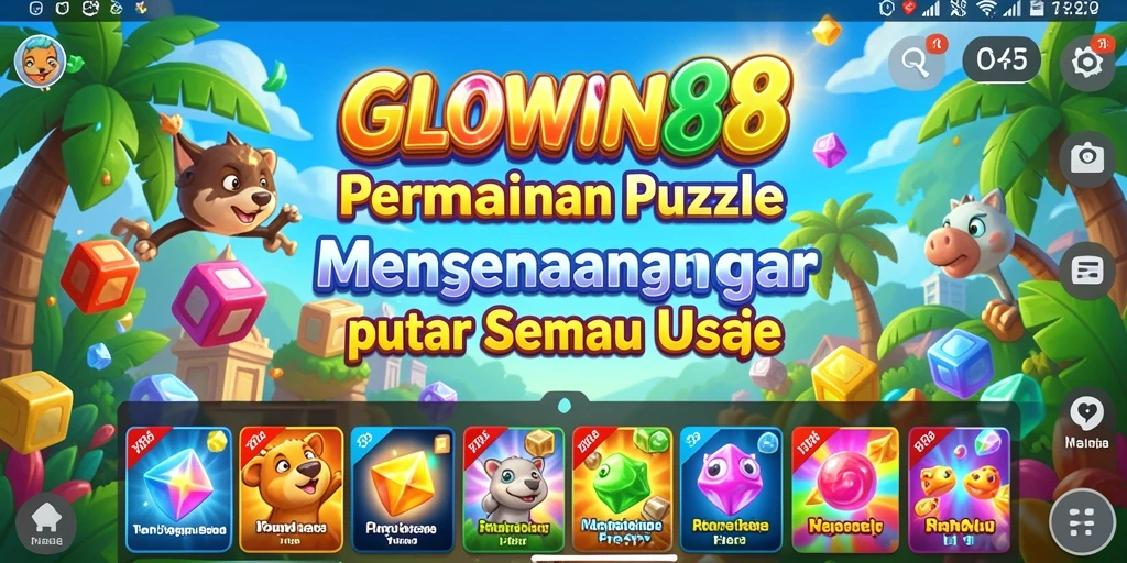 Screenshot gameplay GLOWIN88 menampilkan tantangan Puzzle yang menarik.