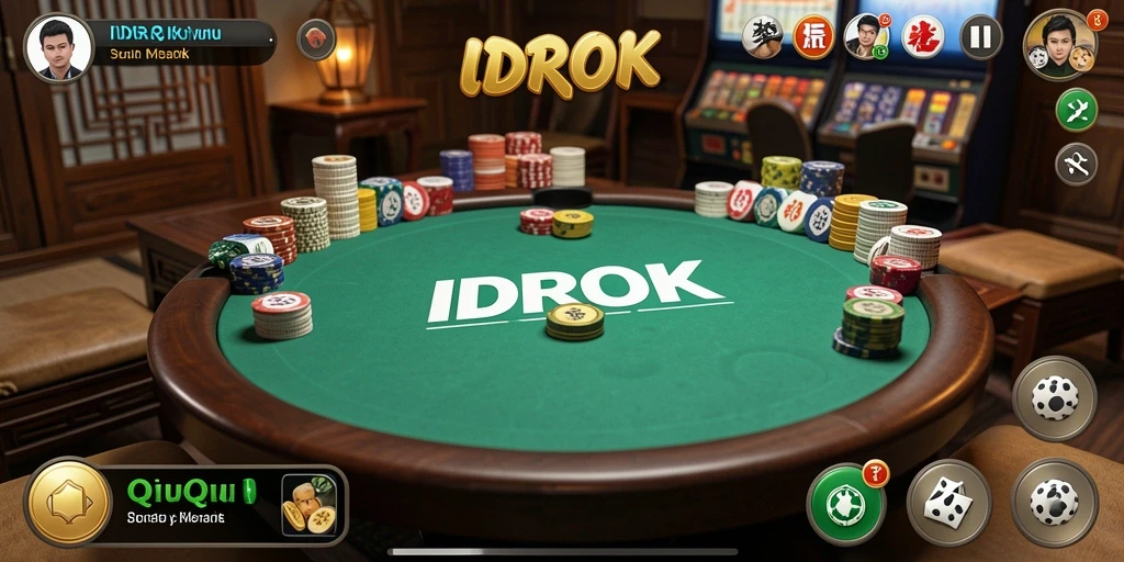 Tampilan gameplay seru QiuQiu di IDROK yang mengasyikkan.