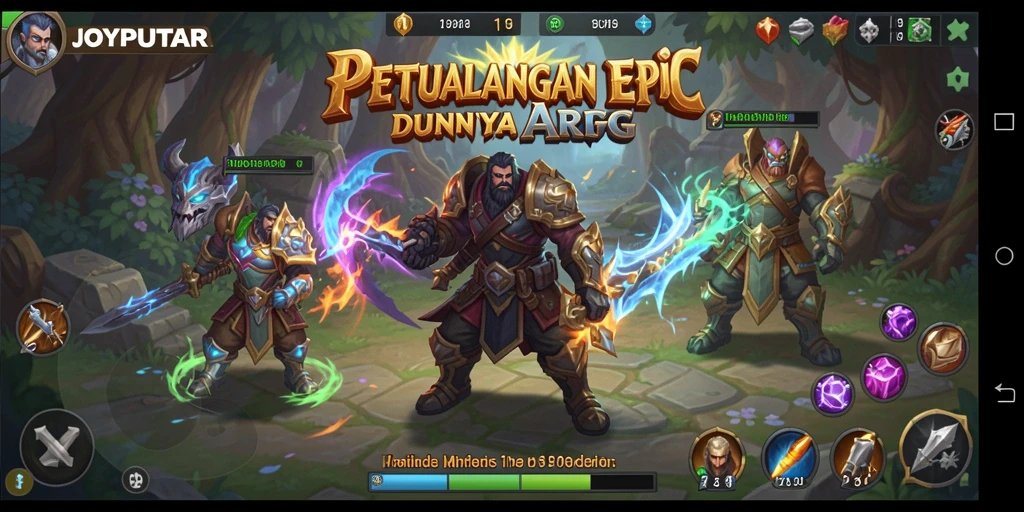 Tampilan dinamis gameplay ARPG JOYPUTAR penuh aksi dan petualangan.