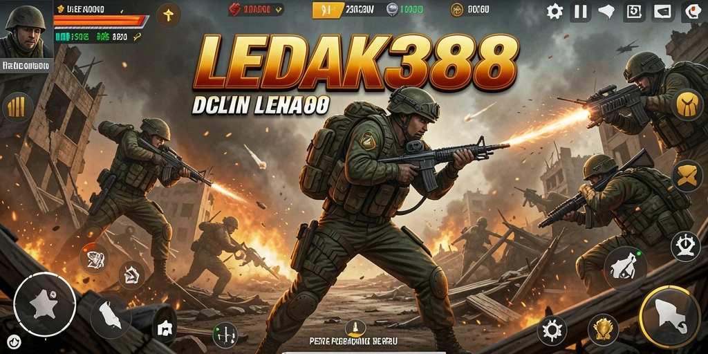 Screenshot LEDAK388 menunjukkan aksi seru dalam pertempuran intens.