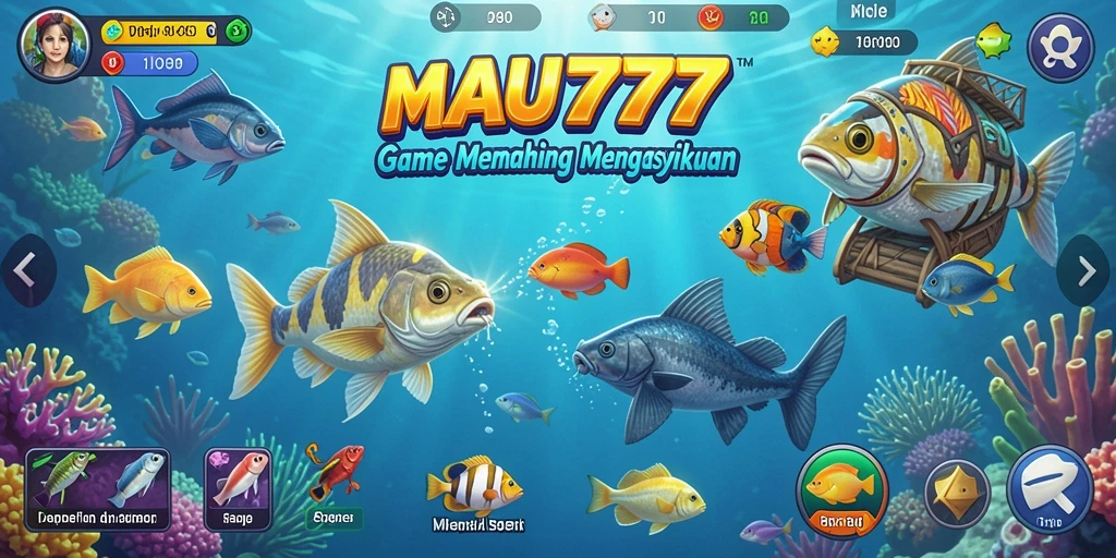Tampilan gameplay MAU777 dengan aksi memancing yang seru.