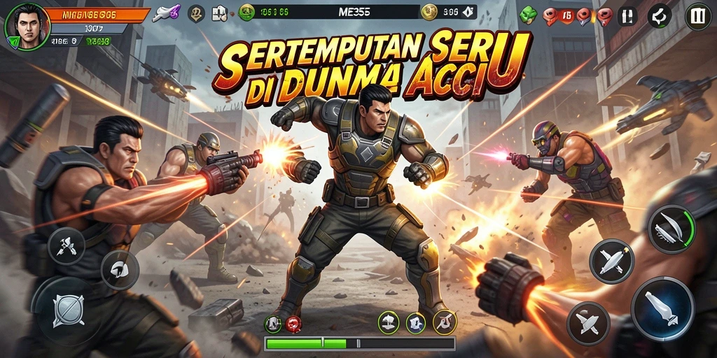Tangkapan layar menampilkan aksi seru dalam pertempuran ME355.
