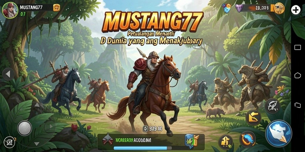 Tampilan gameplay seru dan menantang dari MUSTANG77.