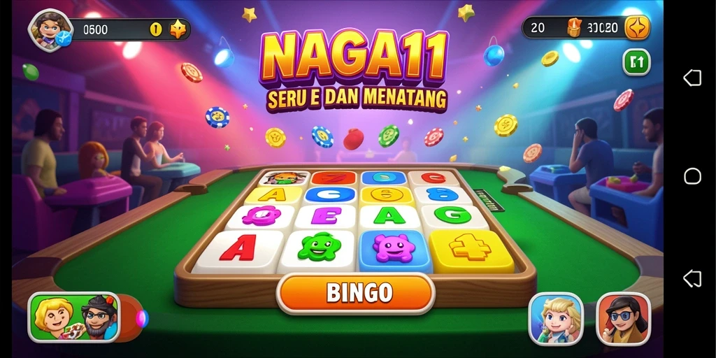 Tampilan gameplay Bingo NAGA11 yang seru dan interaktif.