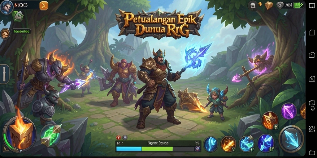 Tampilan gameplay menakjubkan dari NX303 dalam dunia RPG.