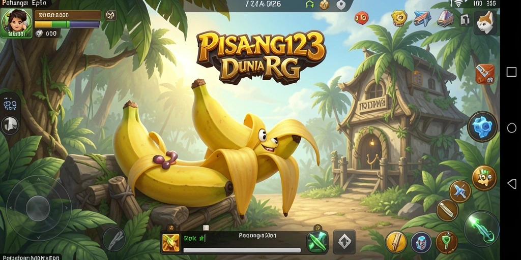 Screenshot PISANG123 menunjukkan aksi seru dalam pertempuran RPG.