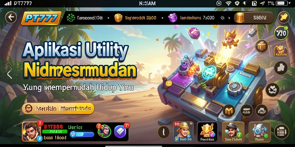 Screenshot utama PT777 menunjukkan antarmuka aplikasi Utility yang intuitif.