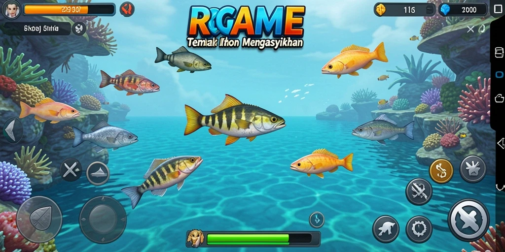 Screenshot RPGAME menampilkan aksi menembak ikan yang seru dan menarik.