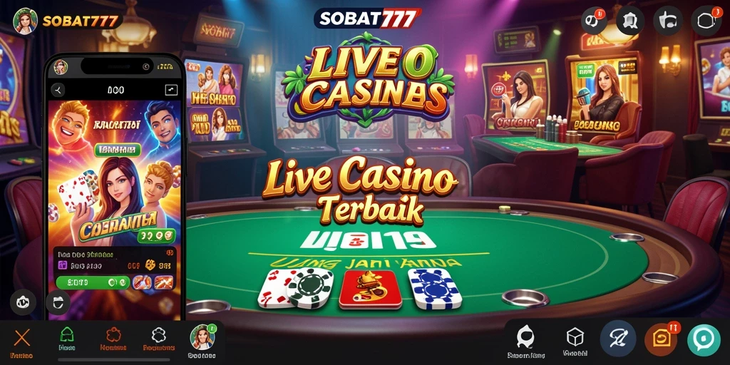 Tampilan menarik dari gameplay Live Casino di SOBAT777.