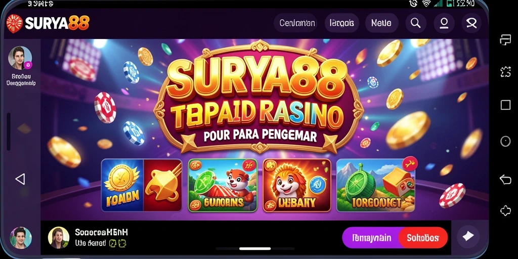 Tangkapan layar gameplay SURYA88 menampilkan aksi kasino yang menarik.