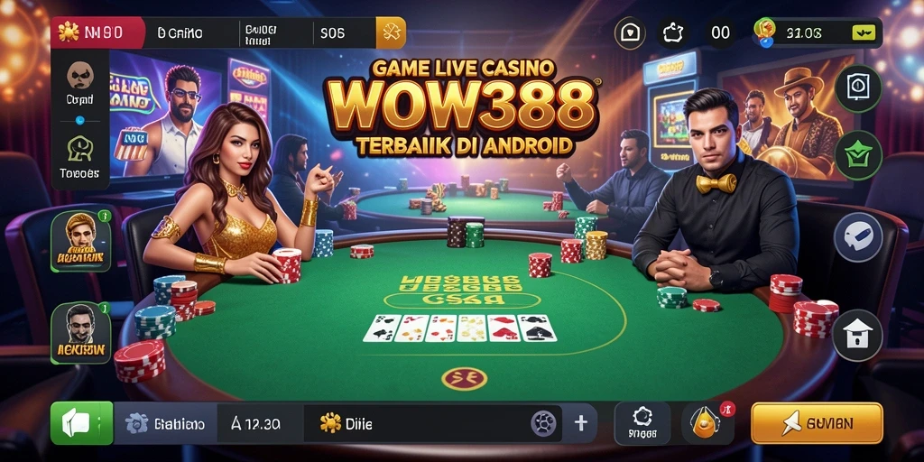 Screenshot gameplay WOW388 menampilkan suasana Live Casino yang memikat.